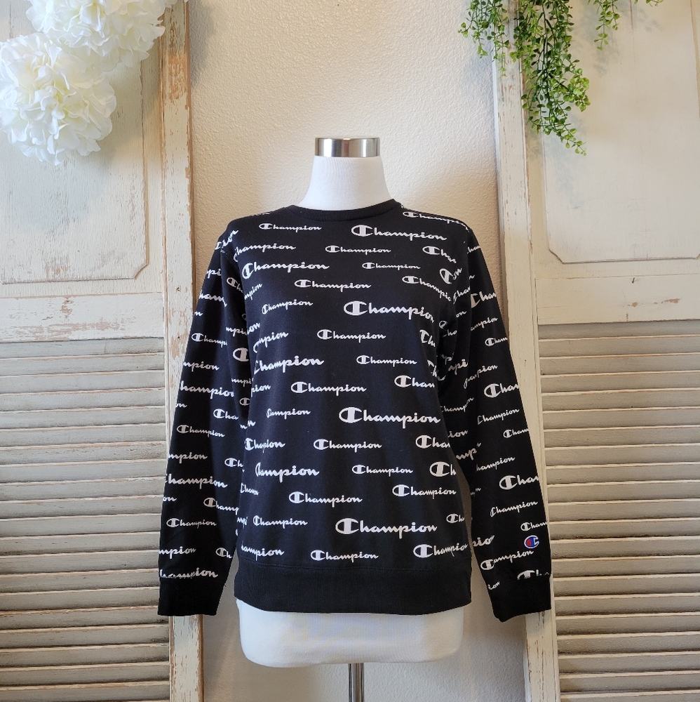 Champion Solid Script Campus French Terry Sweatsh… - image 1